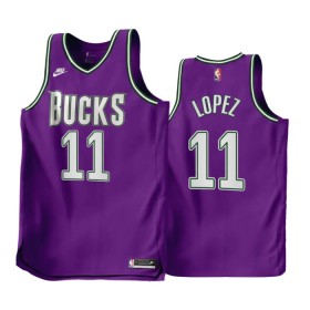 Dres Milwaukee Bucks Brook Lopez 11 purple Nike 2022-23 Classic Edition Swingman